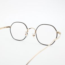 画像4: 辻眼鏡 国松謹製 TJ-010-4 col-4 GOLD/BROWN-LEATHER（塗装）  (4)
