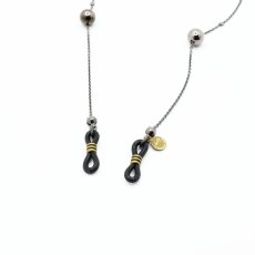 画像2: NUTTY ナッティ グラスコード A551 銅ボールとメタルチェーンのメガネコード 長さ：約660mm  (2)