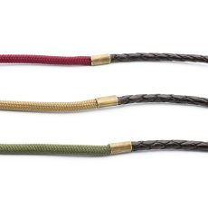 画像4: NUTTY ナッティ グラスコード A686 本革4つ編みと丸紐 長さ：約600mm  (4)