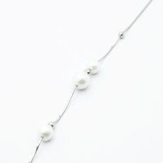 画像2: NUTTY ナッティ グラスコード A698 コットンパールとメタルチェーン 長さ：約660mm  (2)