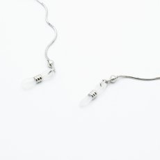 画像3: NUTTY ナッティ グラスコード A698 コットンパールとメタルチェーン 長さ：約660mm  (3)