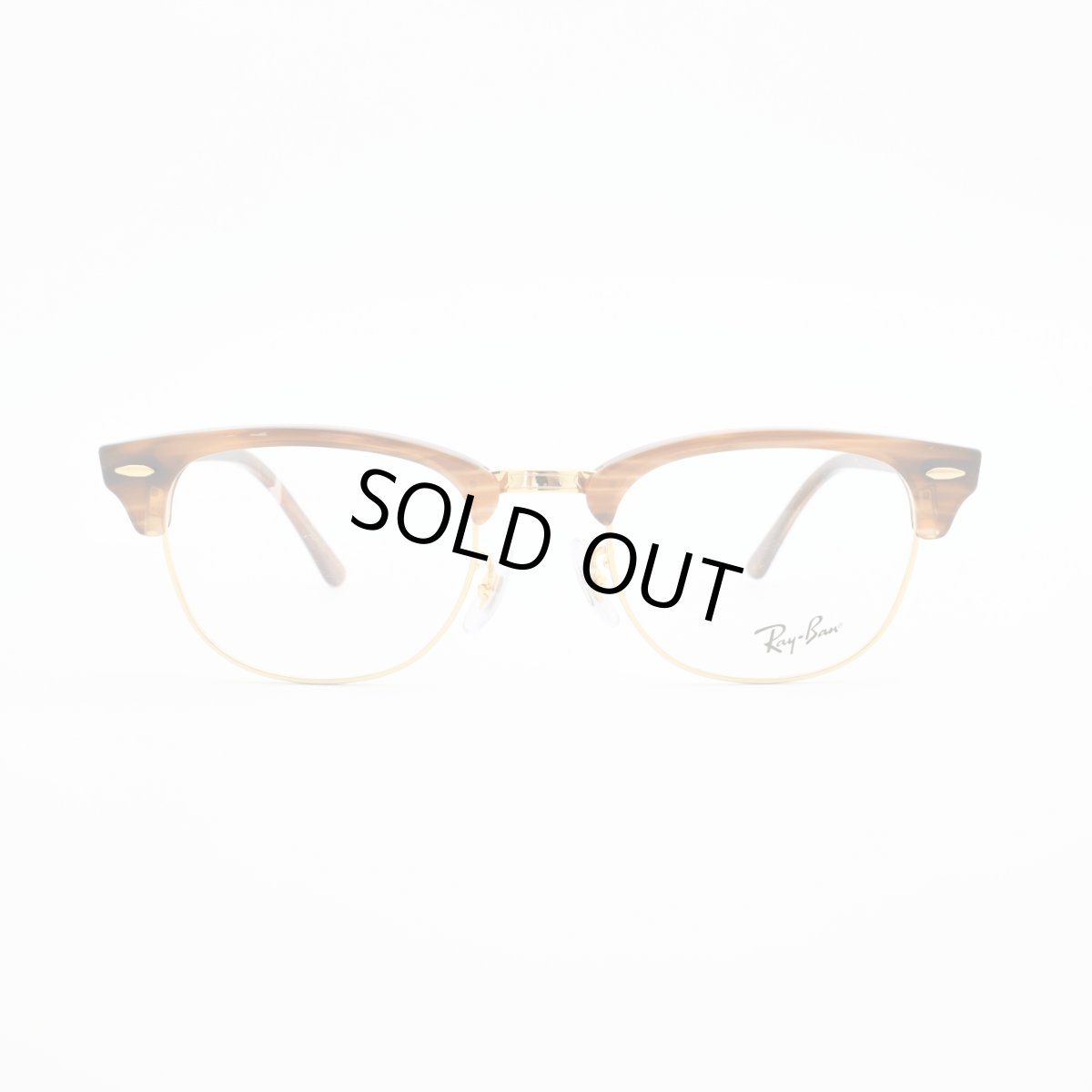 画像2: RAYBAN レイバン RB5154-8375 CLUBMASTER OPTICS Polish Stripe Brown (2)