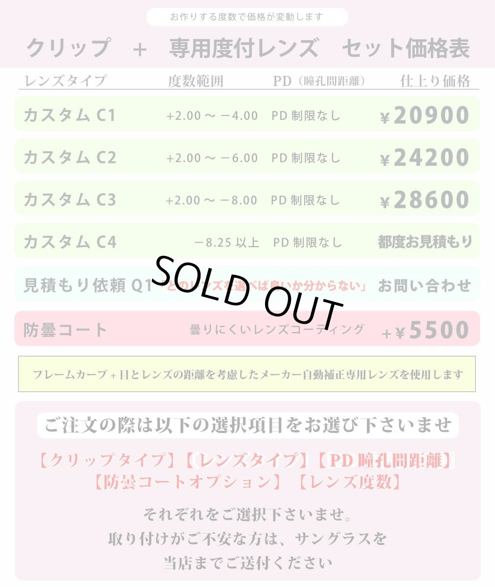 画像10: RX INNER CLIP RXインナークリップ OAKLEY RADAR&RADARLOCK用の度付きインナークリップ 作製する度数によって金額が変わります フレームは付属致しません  (10)