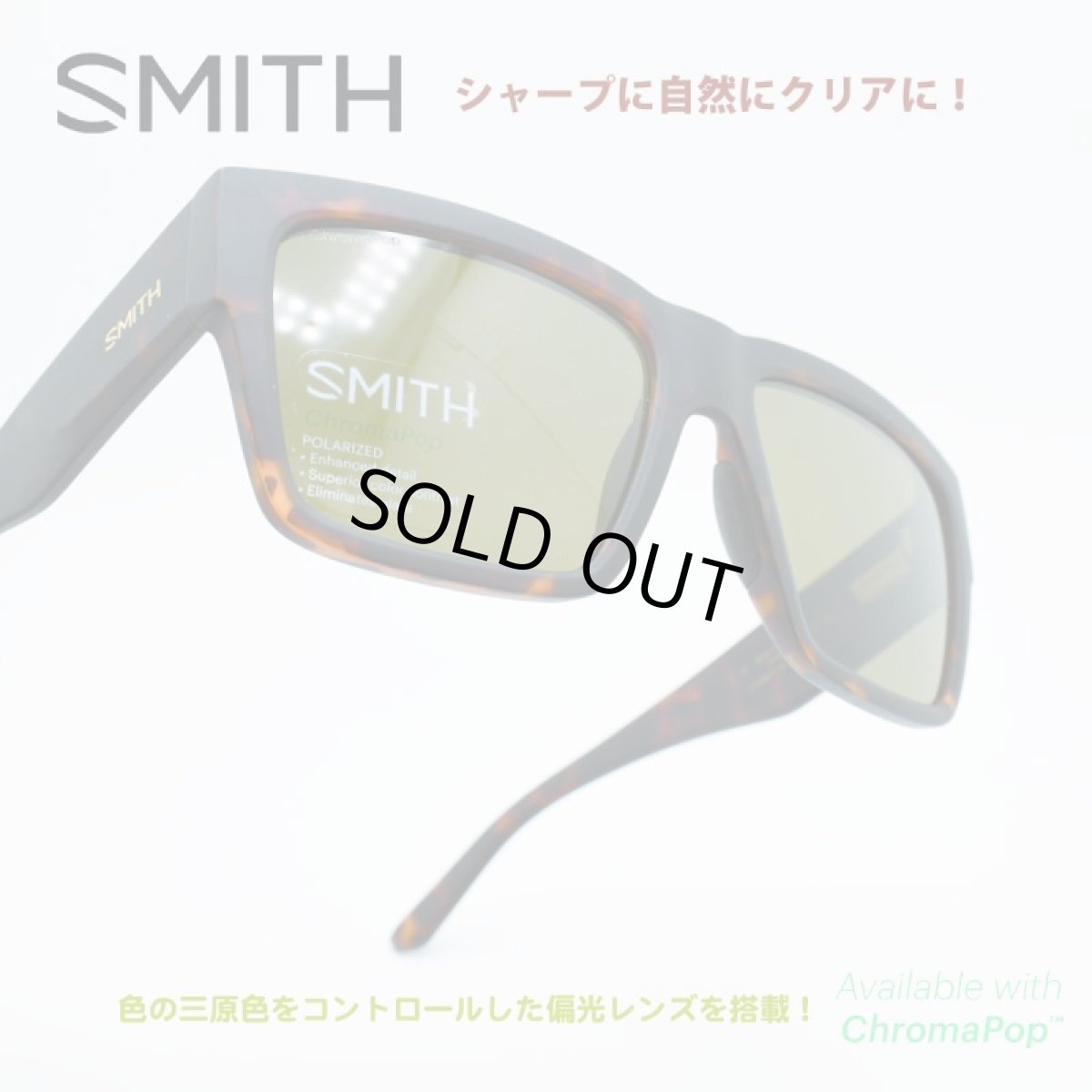画像1: SMITH スミス Lineup ラインナップ Matte Tort/CP Polarized Brown (1)