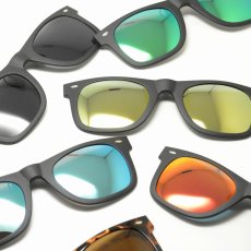 画像2: SOLAR COVER TAHITI クリップオン ウェリントン サングラス メガネ 眼鏡 フリップ 偏光 調光 メンズ レディース (2)