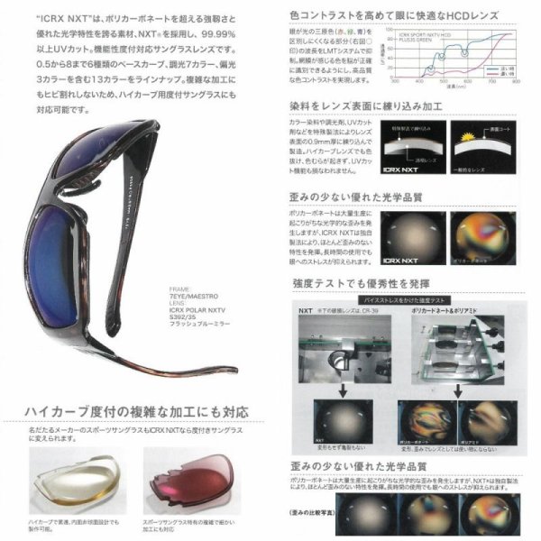 ICRX NXT NXTダイレクト式度付きレンズ レンズが1枚のシールドレンズが