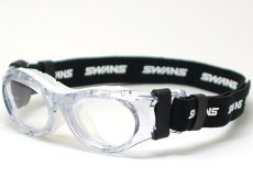 画像1: SWANS スワンズ 度付き対応スポーツ用ゴーグル NEW EYEGURD アイガード SVS-700N-WHITE ※Kid'sサイズ子供用※ クリア/ホワイト ASTM F803-11 規格適合品 世界スカッシュ連盟承認 (1)