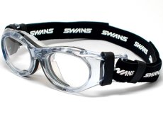 画像1: SWANS スワンズ 度付き対応 スポーツ用ゴーグル 大人気の SVS600 がフルモデルチェンジ！ NEW EYE GUARD アイガード SVS-600 N -BLK ※Jrサイズ※ ブラック/クリア スポーツ眼鏡 (1)