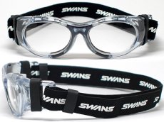 画像2: SWANS スワンズ 度付き対応 スポーツ用ゴーグル 大人気の SVS600 がフルモデルチェンジ！ NEW EYE GUARD アイガード SVS-600 N -BLK ※Jrサイズ※ ブラック/クリア スポーツ眼鏡 (2)