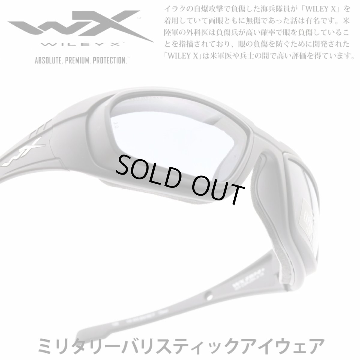 画像1: WILEY X ワイリーエックス BOSS RIM ボス リム Matte Black/Smoke Grey with Rim Gasket (1)