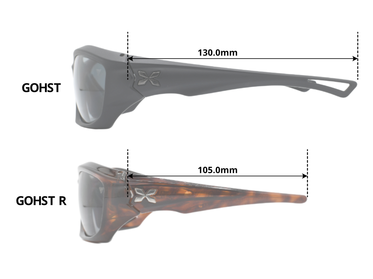 GHOST・GHOST Rサイズ比較