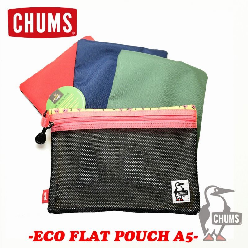 CHUMS チャムス Eco Flat Pouch M A5 エコフラットポーチM　A5サイズ