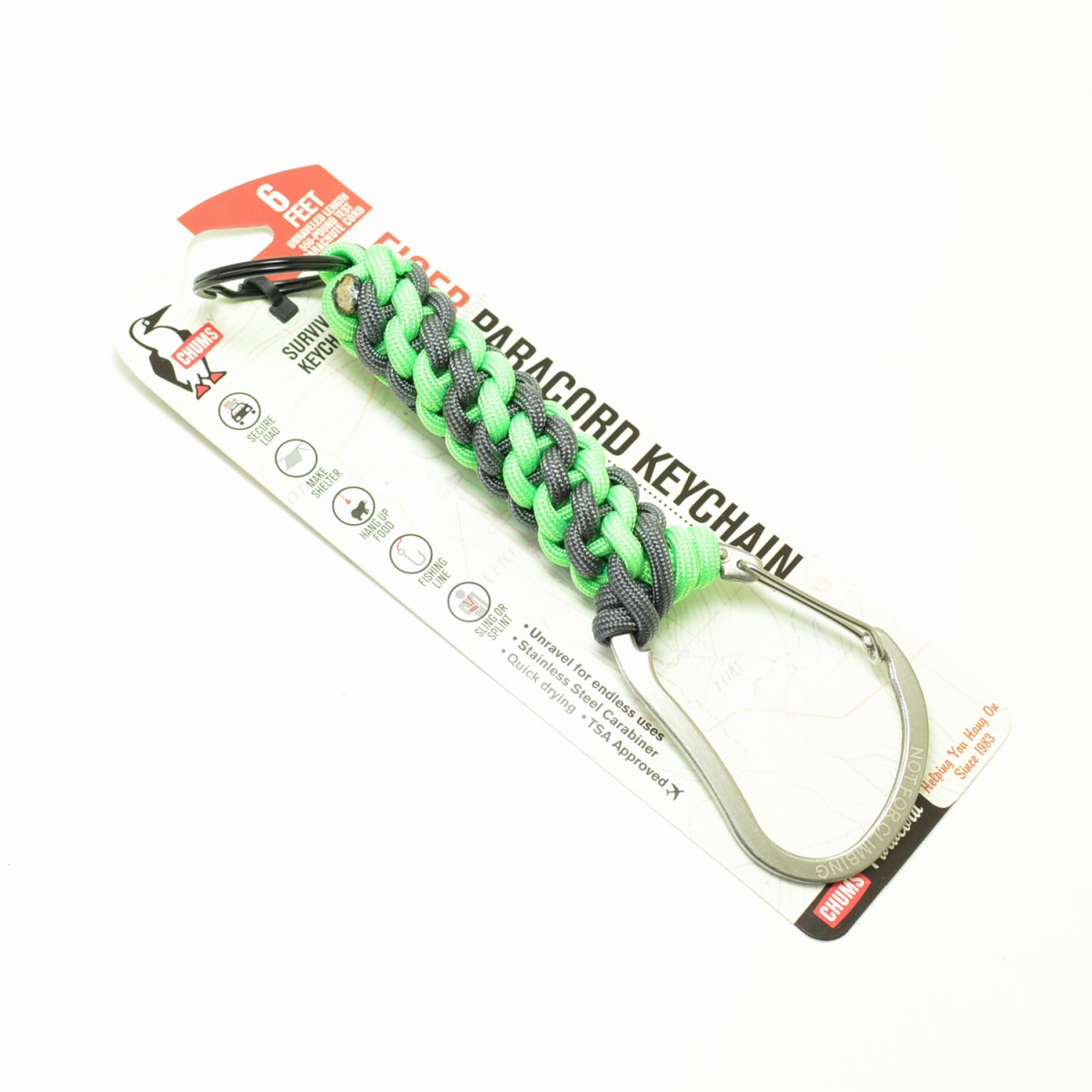 Chums チャムス アイガーパラコードキーチェーン Eiger Paracord Keychain カラビナ付 Chums チャムス アイガーパラコードキーチェーン Eiger Paracord Keychain カラビナ付