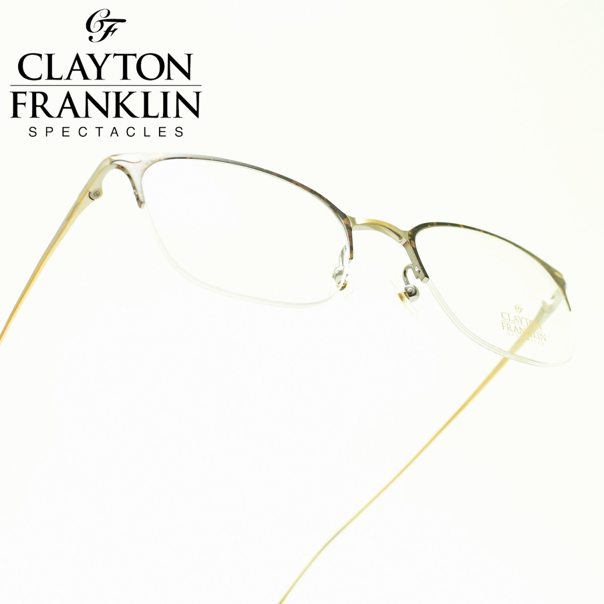 CLAYTON FRANKLIN クレイトンフランクリン634 AGP（アンティークゴールド/デモレンズ）メガネ 眼鏡 めがね メンズ レディース おしゃれブランド 人気 おすすめ フレーム 流行り 度付き　レンズ