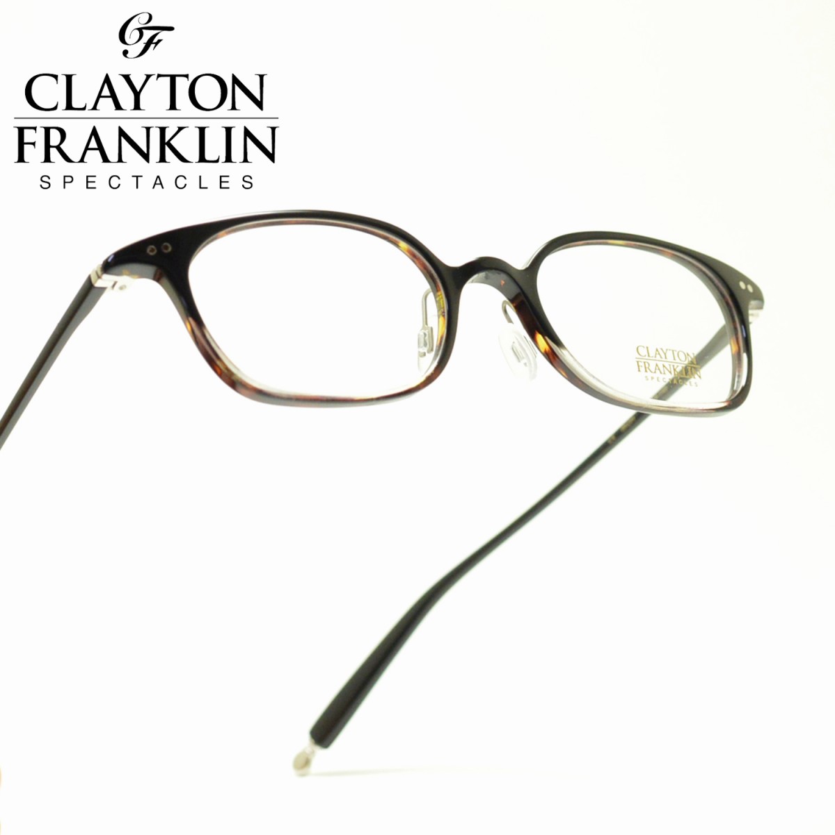 Clayton Franklin クレイトンフランクリン722 Bkdh ブラックデミハーフメガネ 眼鏡 めがね メンズ レディース おしゃれ ブランド 人気 おすすめ フレーム 流行り 度付き レンズ