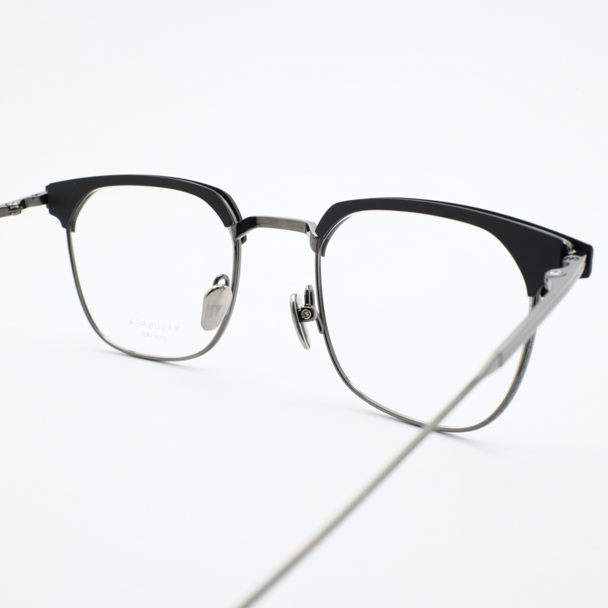 画像5: 増永眼鏡 MASUNAGA since 1905 St MARKS col-39 BLACK/GRY  (5)